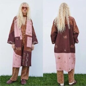 Zara Limited Edition Embroidered Patchwork XS / S Kimono Jacket